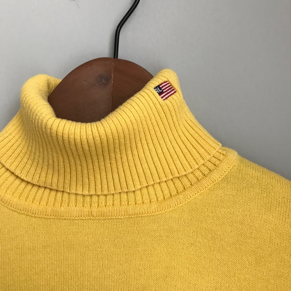 Polo Jeans yellow turtleneck knit top